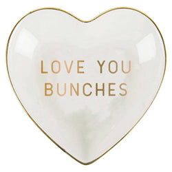 Love You Bunches Ceramic Heart Trinket Tray
