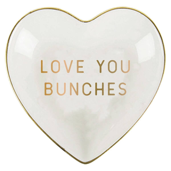 Love You Bunches Ceramic Heart Trinket Tray