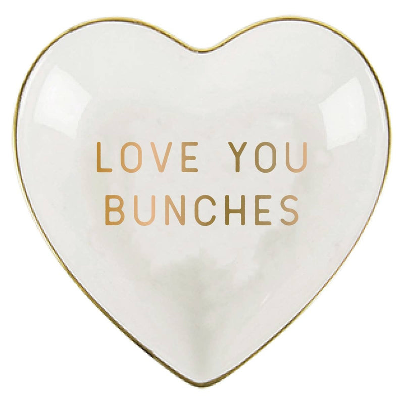 Love You Bunches Ceramic Heart Trinket Tray