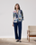Charlot Printed Cotton Shirt - Raw White, Blue & Khaki