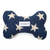 Navy Stars Squeaky Bone Dog Toy
