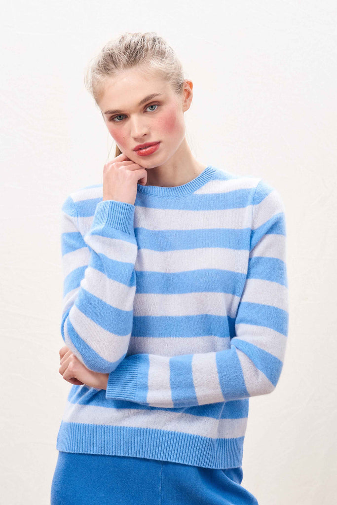 Cashmere Stripe Crew