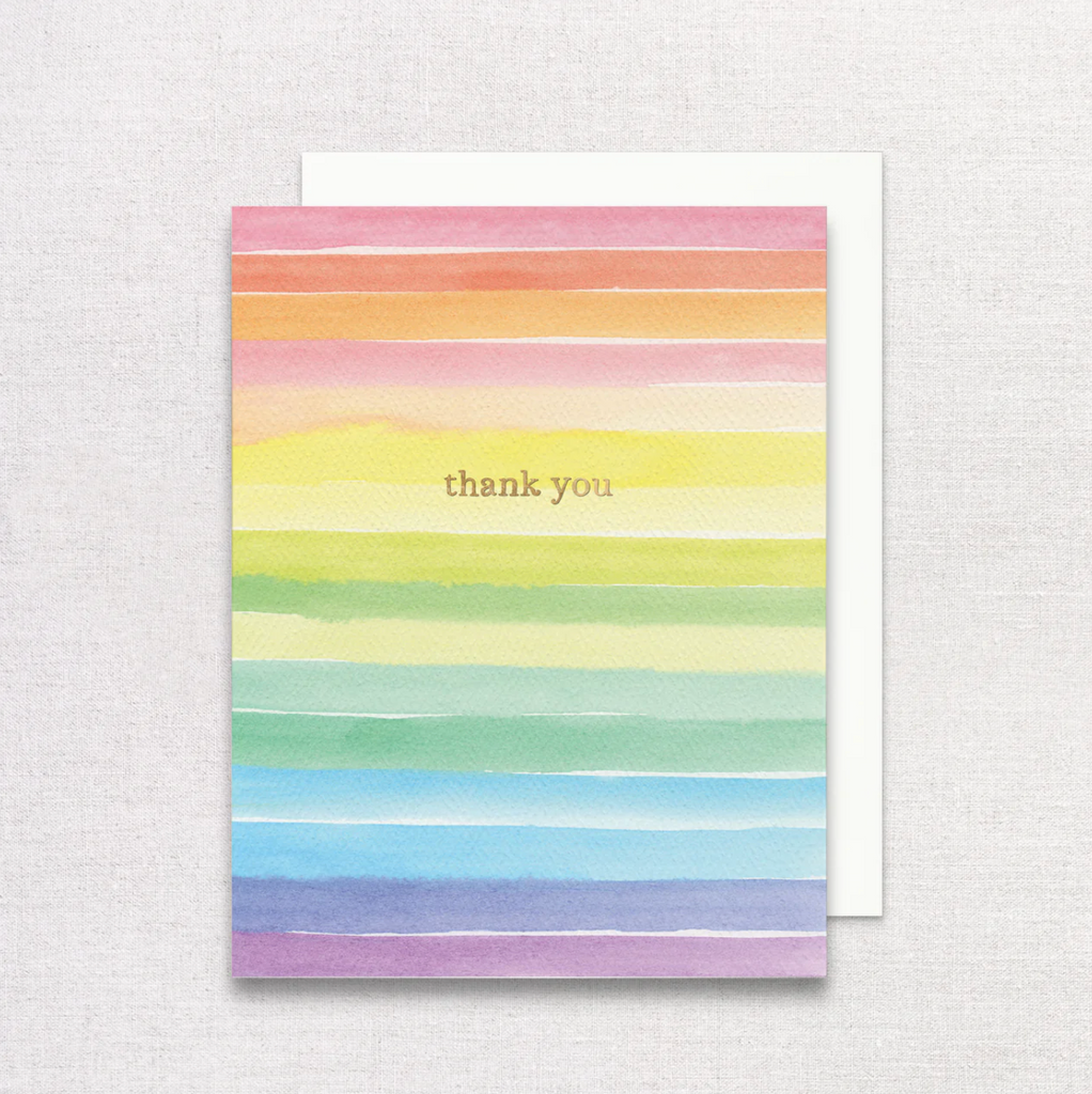 Colorful Stripes Thank You Card