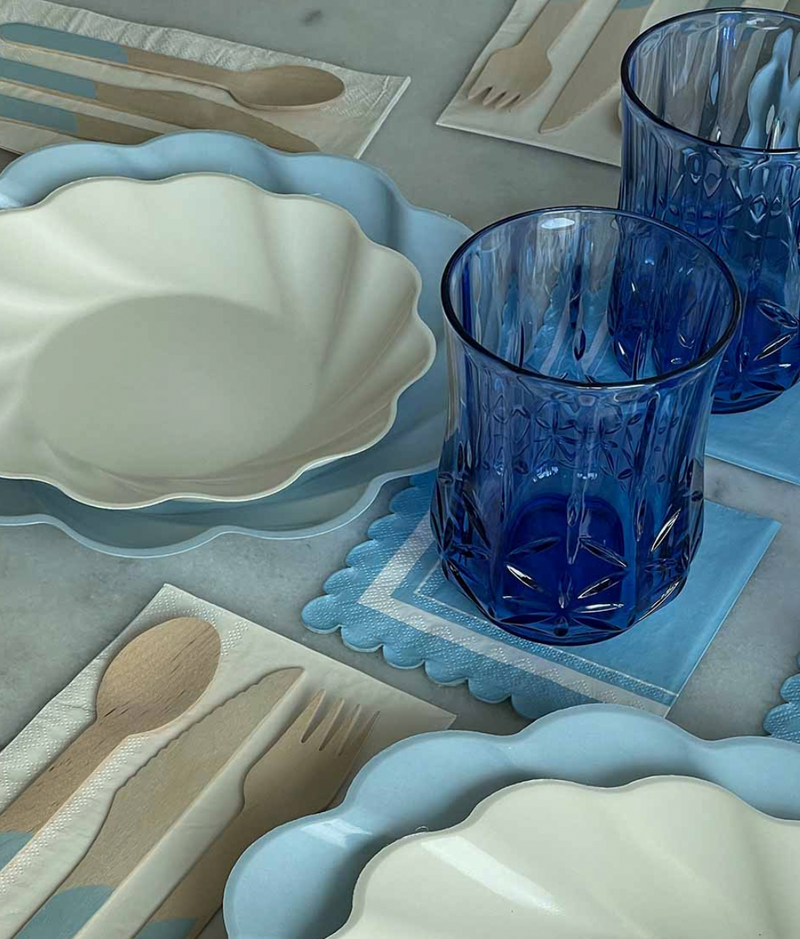 Scalloped Edge Cocktail Napkins