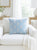 Blue Block Print Linen Pillow - 20 x 20