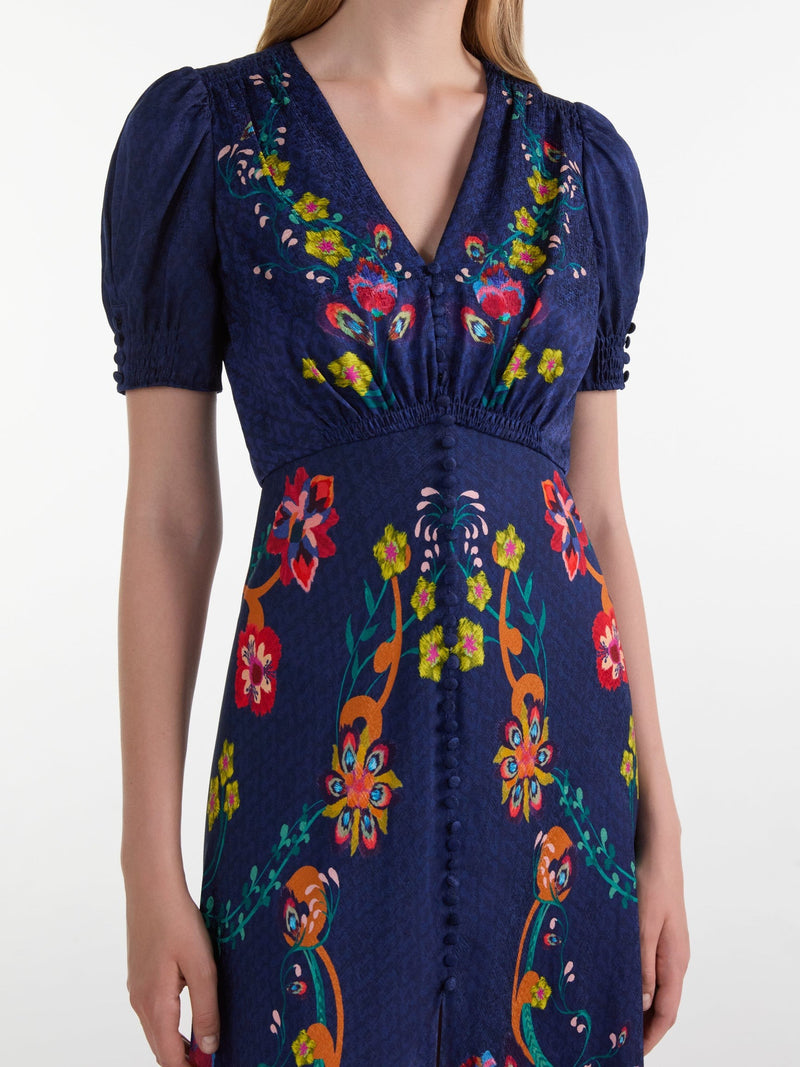 Saloni Lea Long Dress - Corsage Bloom