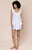 Juliet Dunn Ric Rac Poplin V-Back Mini Dress - White