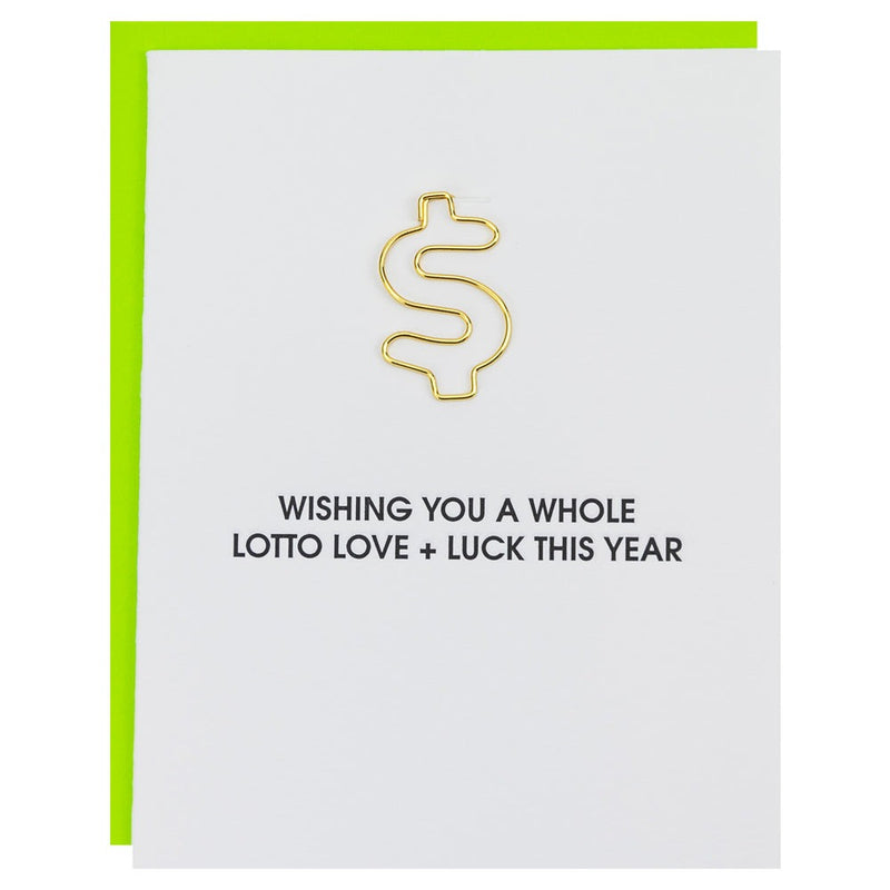 Lotto Love + Luck Paperclip Card