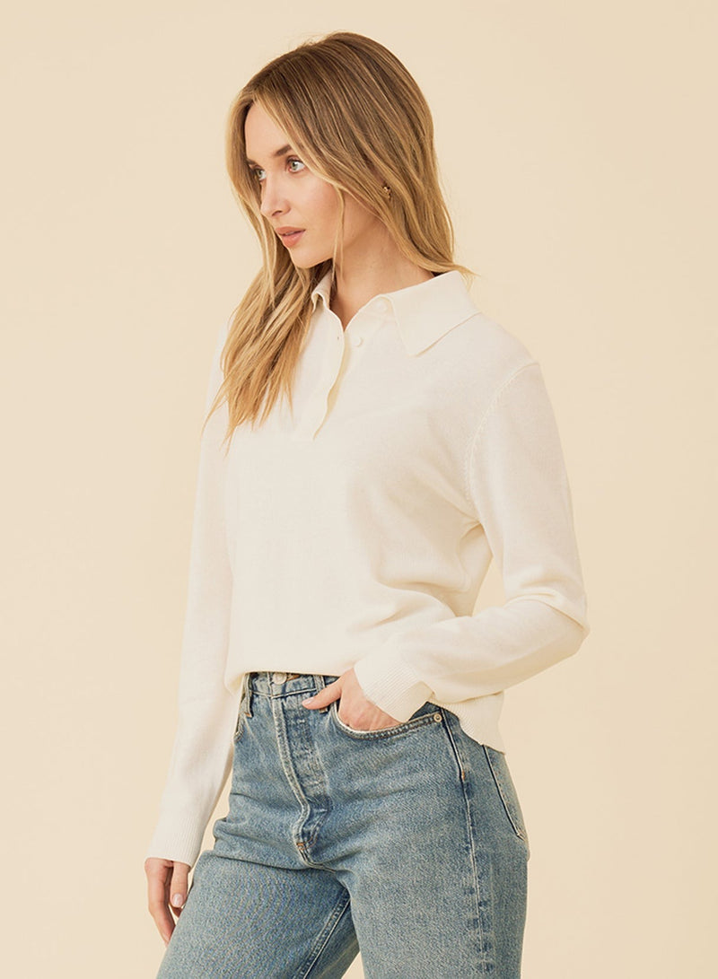 Laguna Merino Polo - Ivory