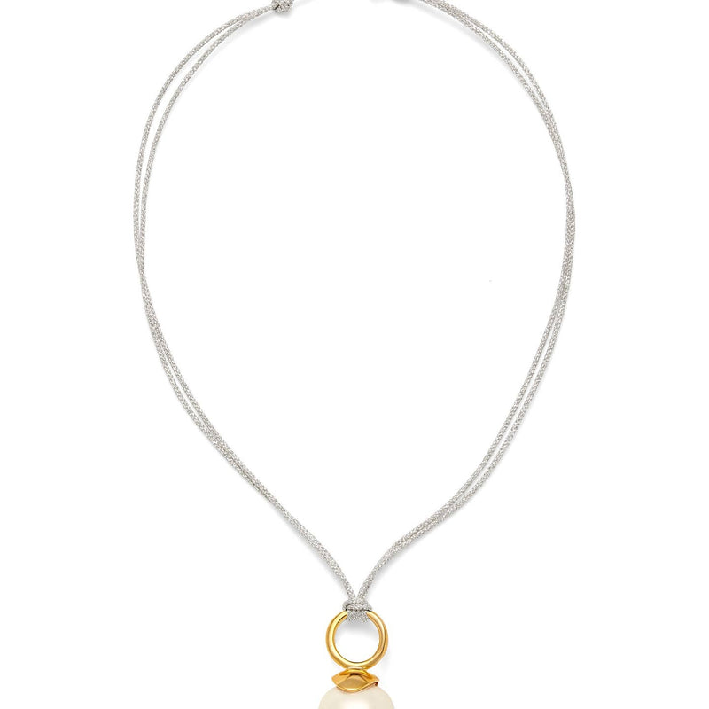 Catherine Canino Pebble Pearl Cord Pendant