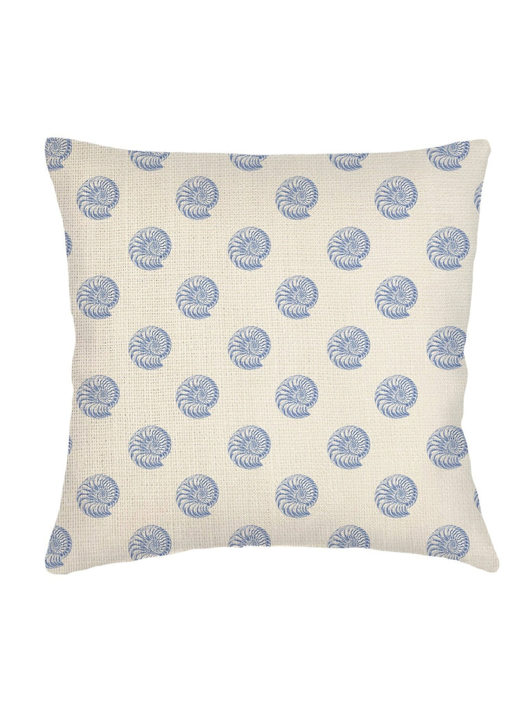 Nautilus Shell Linen Pillow - 20 x 20