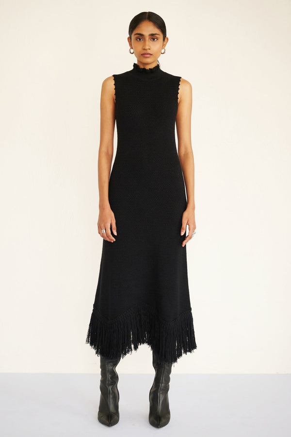 Banjanan Amelia Fringe Dress - Black