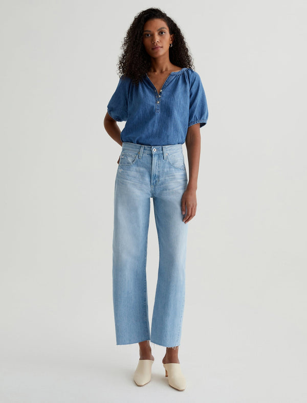 AG Jeans Hattie High-Rise Barrel Crop - Sunrise