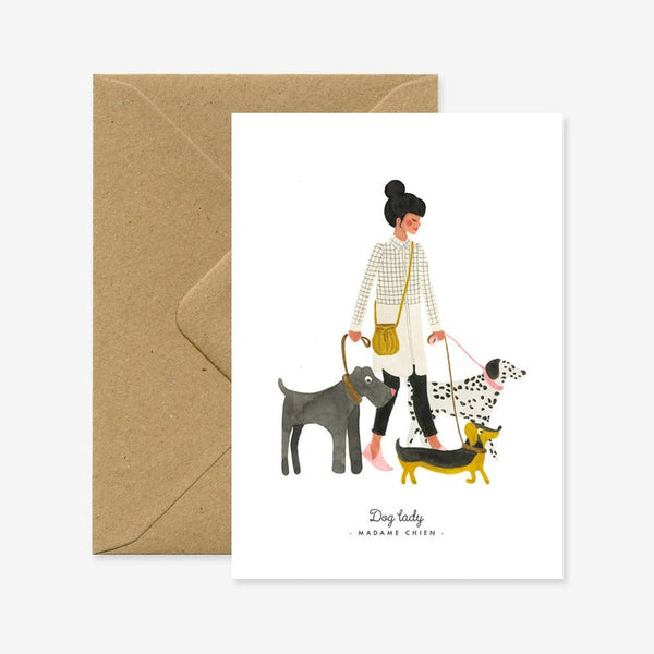 Madam Chien Dog Lady Card