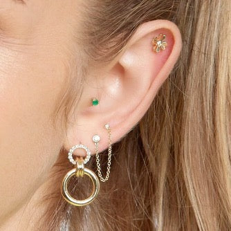 Rachel Reid Diamond Clover Stud Earrings