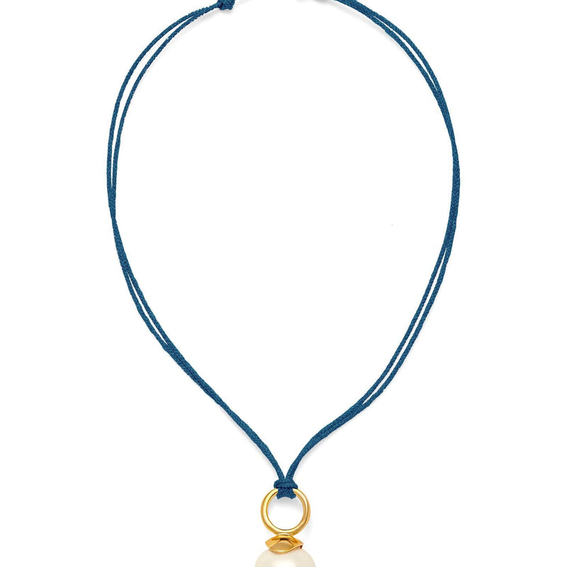 Catherine Canino Pebble Pearl Cord Pendant