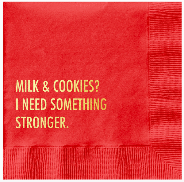 Milk & Cookies Holiday Cocktail Napkins
