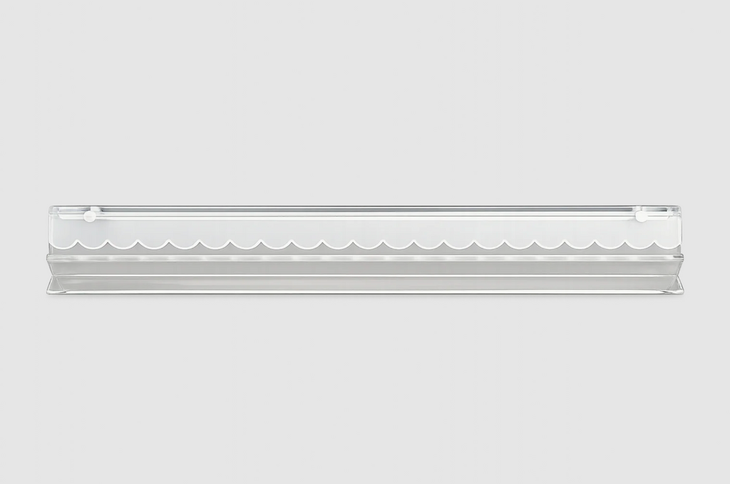 20" Scalloped Acrylic Mahjong Tile Racks - Clear