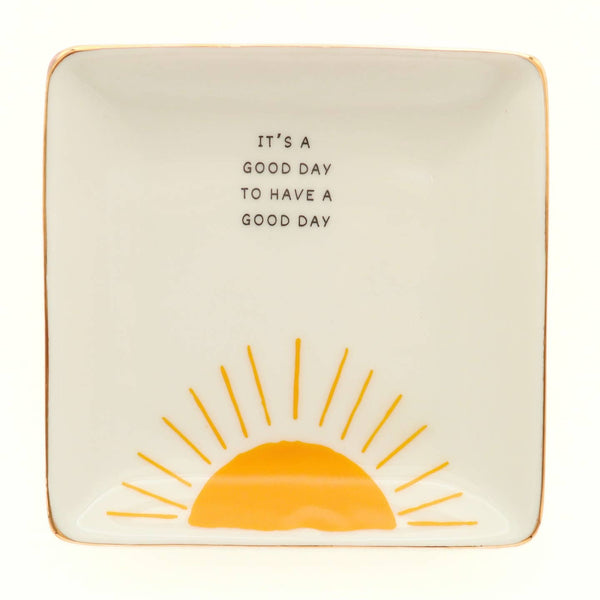 It's A Good Day Square Trinket Tray