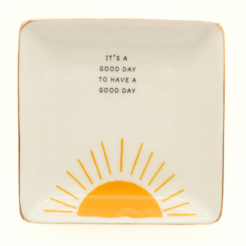 It's A Good Day Square Trinket Tray