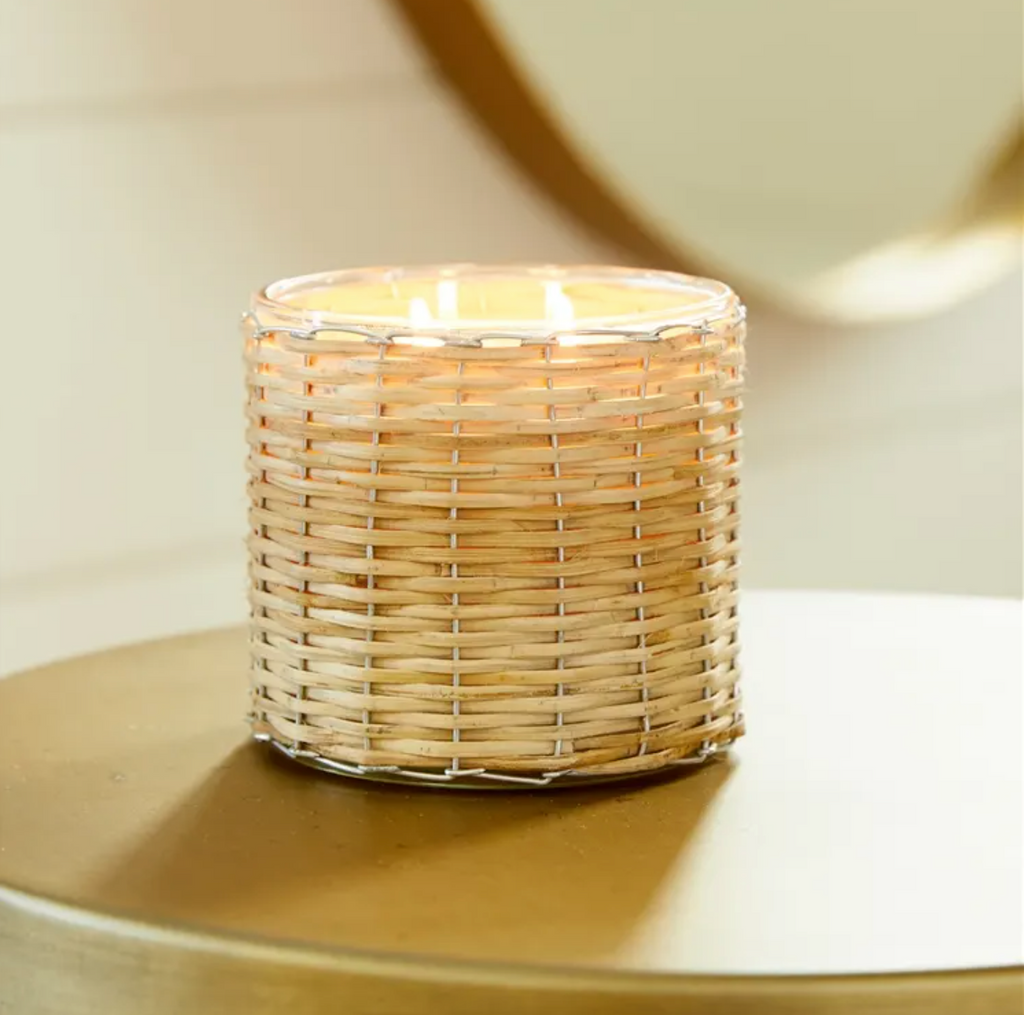Hillhouse Naturals Beach Wood 2-Wick Handwoven Candle