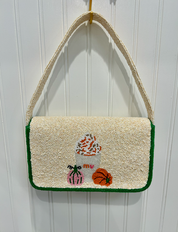 Pumpkin Beaded Handbag