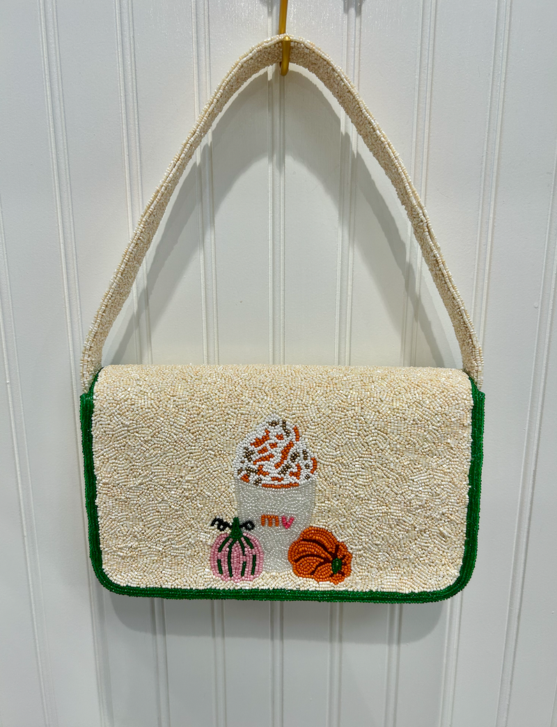 Pumpkin Beaded Handbag