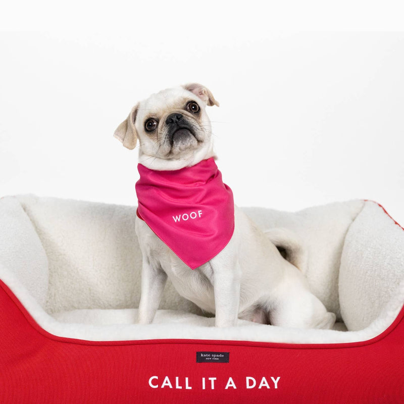 Red & Pink Call It A Day Pet Bed