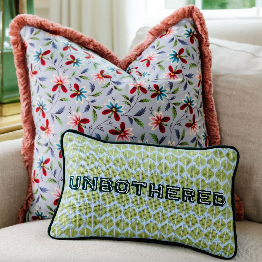 Unbothered Needlepoint Pillow