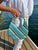 Round Stripe Beaded Handbag