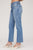 Moussy Garfield Straight Crop - Light Blue
