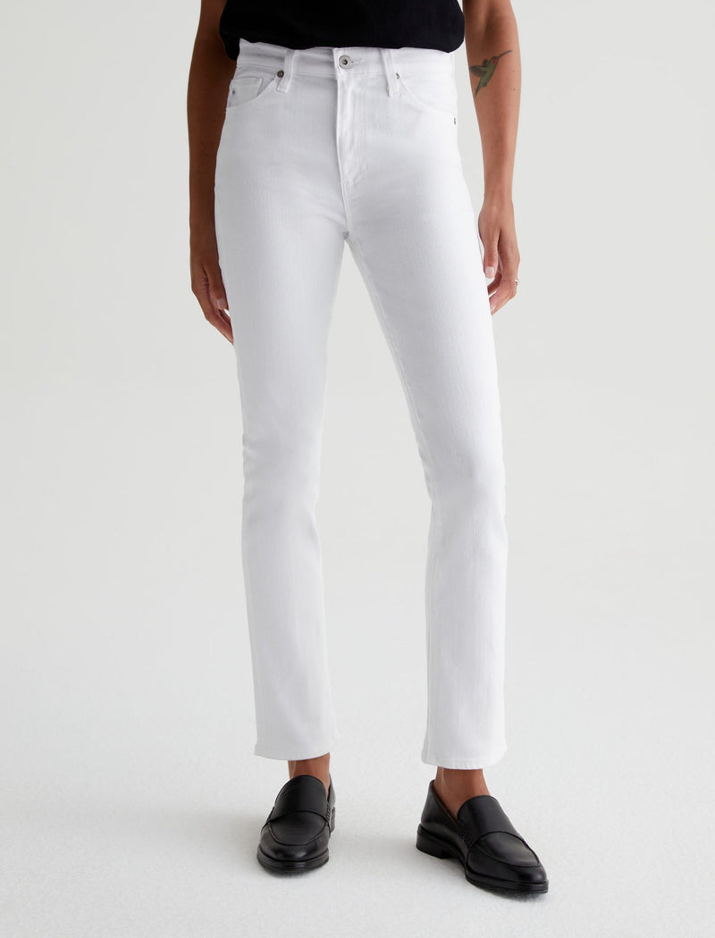 AG Jeans Mari High Rise Slim Straight - White