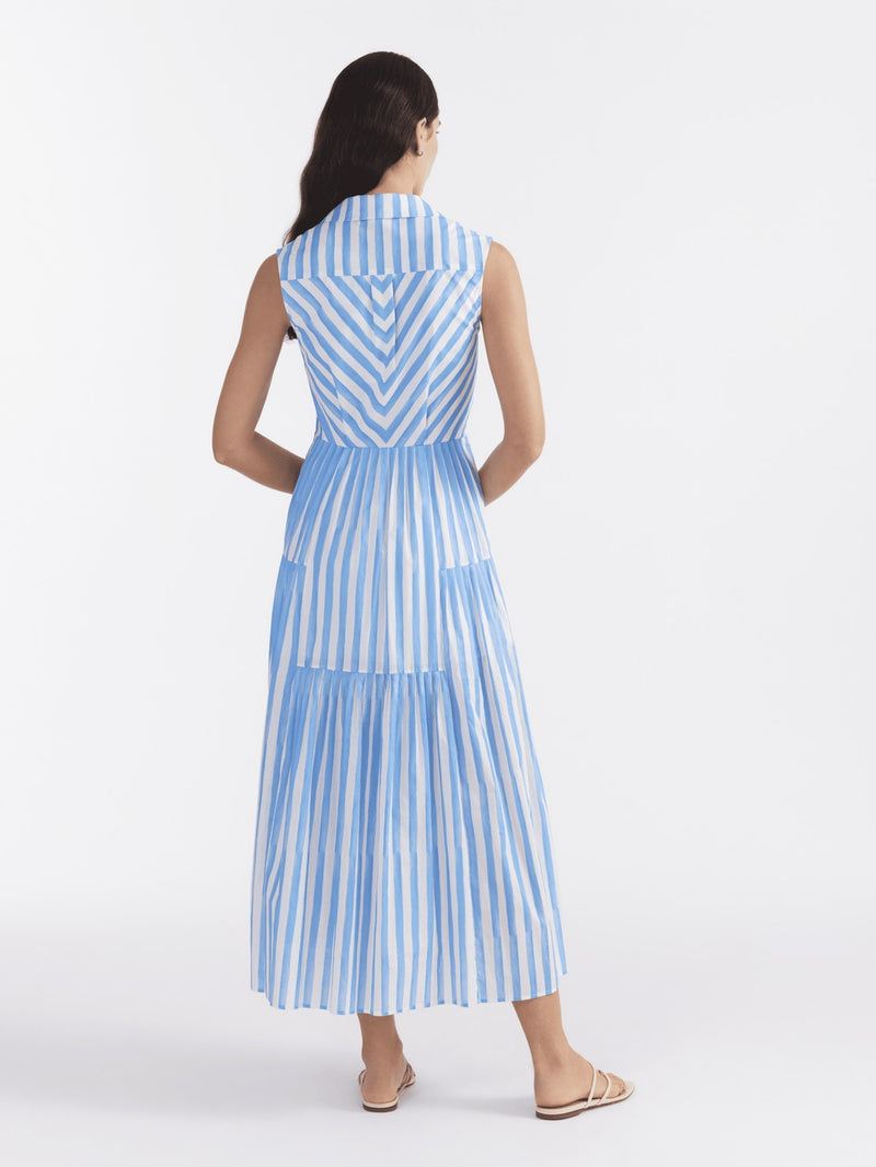 Saloni Arya-B Dress - White Stripe
