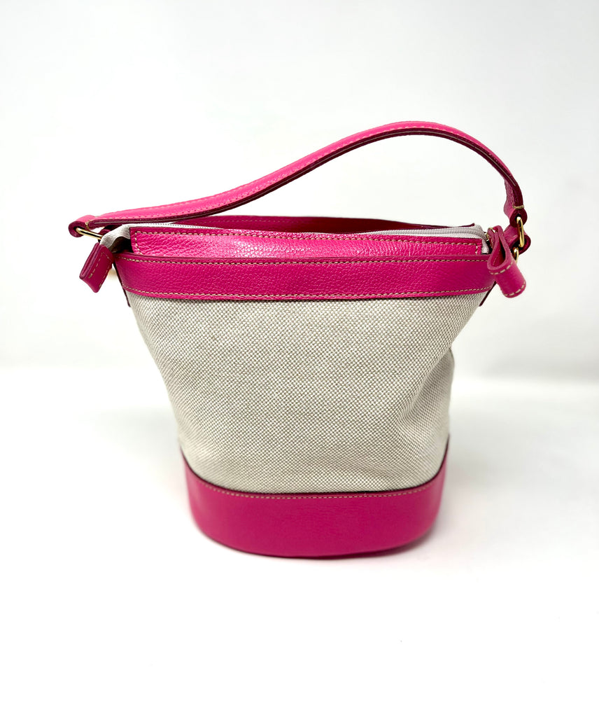 Paget Linen Bucket Bag