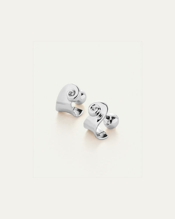 Jenny Bird Dylan Huggie Earrings - Silver