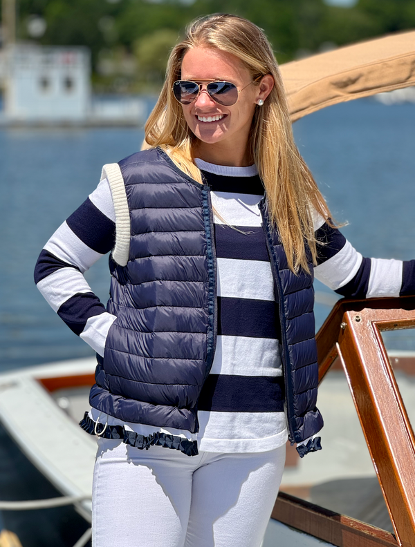 Cotton Stripe Sailor Sweater