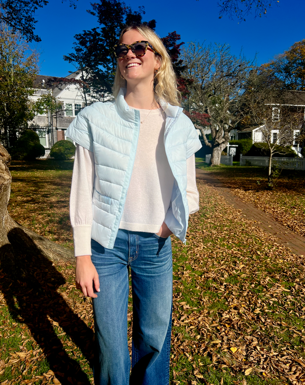 Palm Beach Puffer - Sky Blue