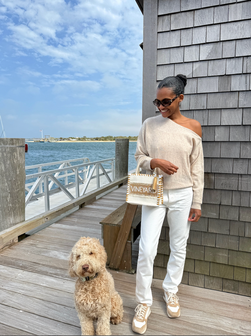 Small Beaded Jute Vineyard Bag
