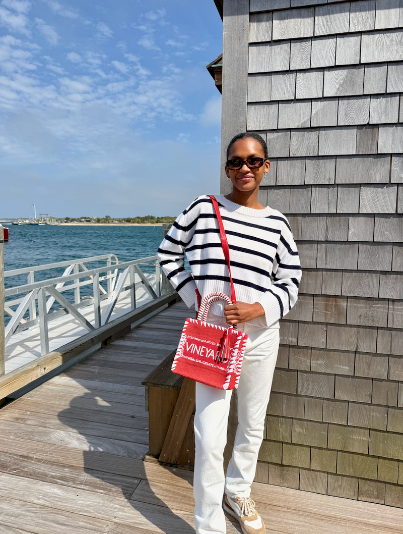 Small Beaded Jute Vineyard Bag