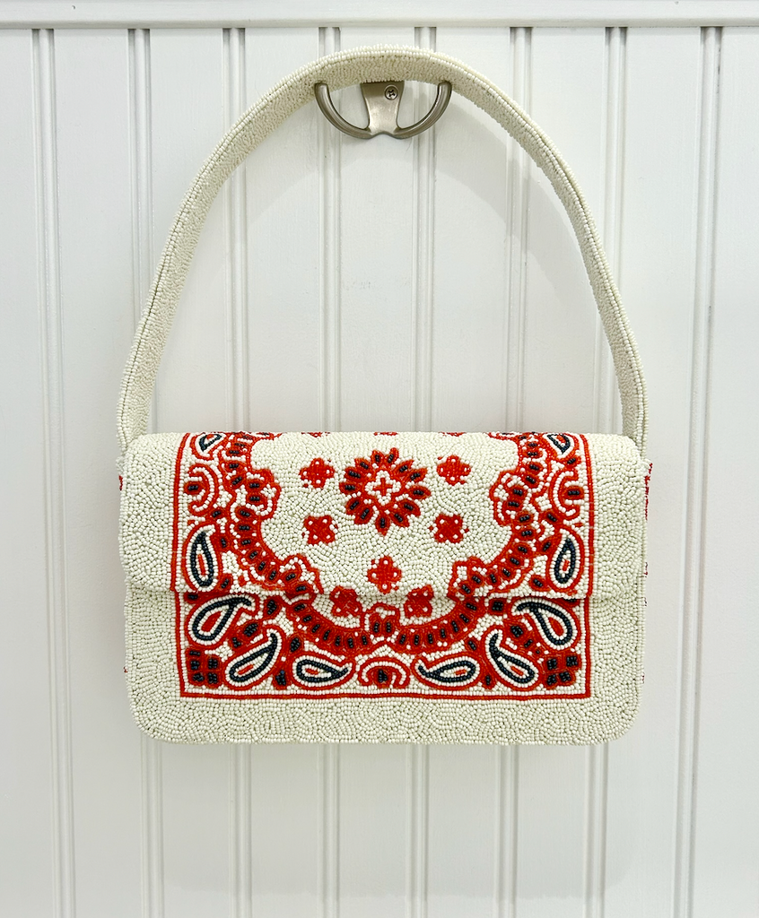 Moyna Bandana Beaded Handbag