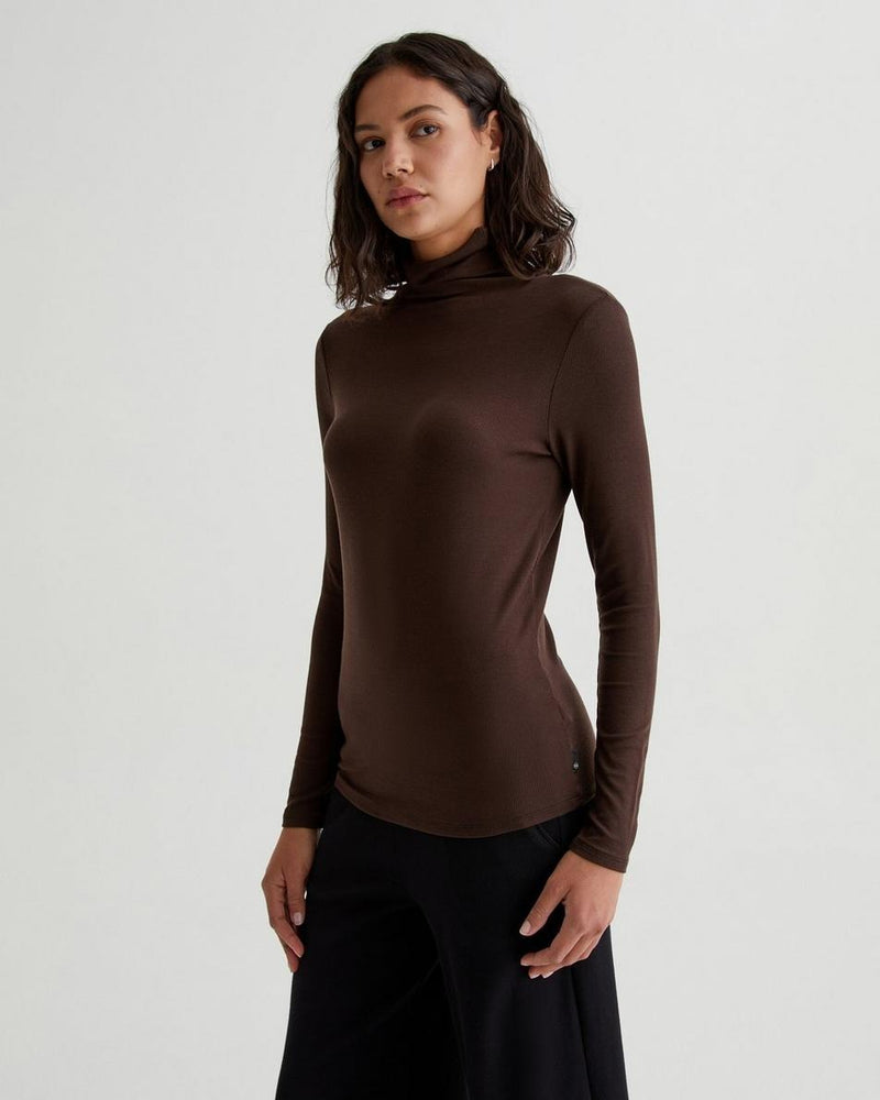 AG Jeans Chels Turtleneck - Bitter Chocolate