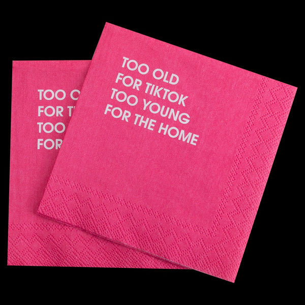 Too Old For TikTok Cocktail Napkins