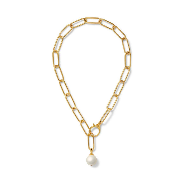 Paperclip Necklace - White