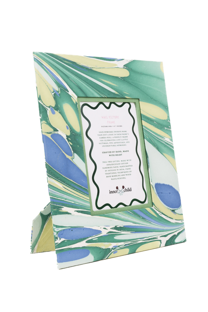 Hand Marbled Large Wall Picture Frame - 5x7