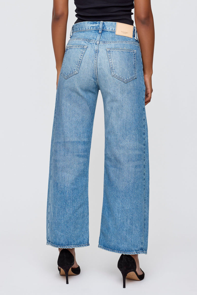 Moussy Bayard Side Line Cocoon Pant - Blue