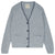 Blanket Stitch Cardigan - Grey/Navy