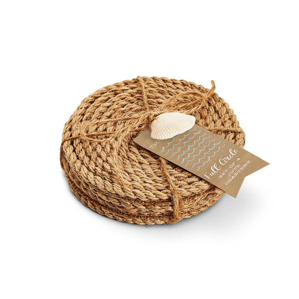 Full Circle Jute Rope Coaster Set