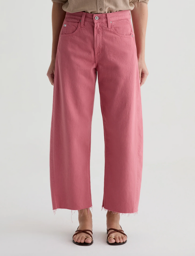 Hattie High Rise Barrel Crop - Peony