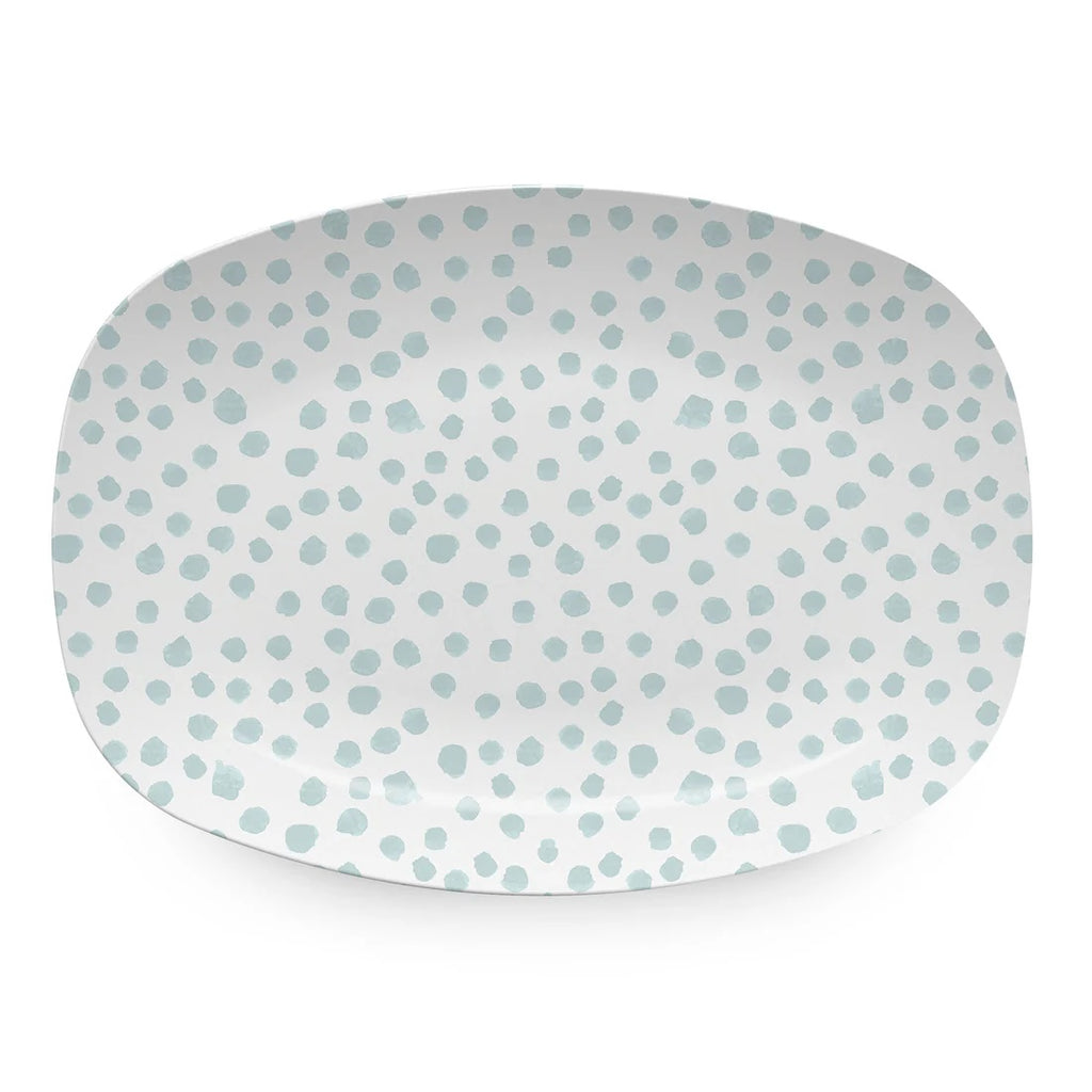 Teal Dotty Platter