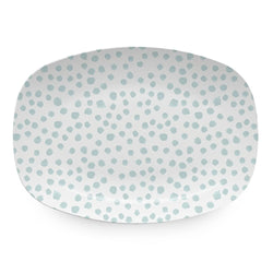 Teal Dotty Platter